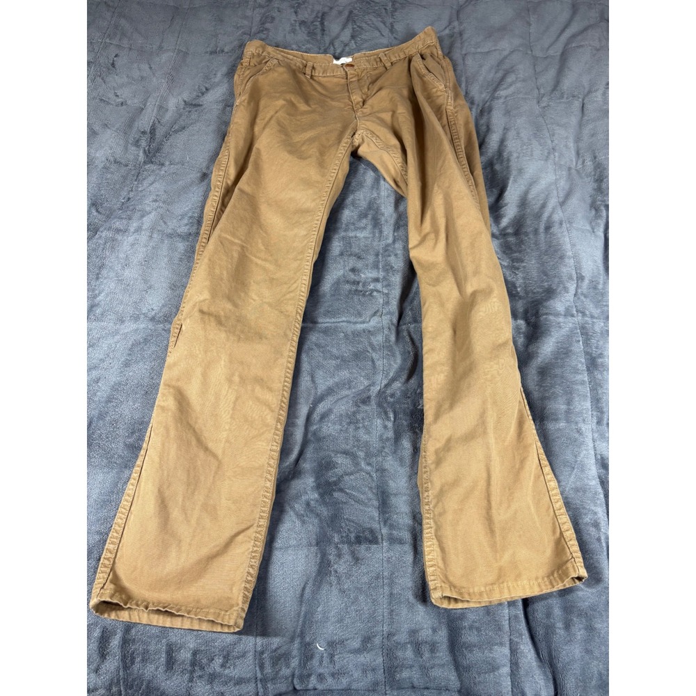 Apolis Global Citizen Mens Tan Brown Cotton Canvas Straight Leg Chinos Size 31